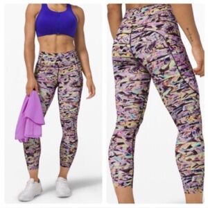 *New* lululemon *Sea Wheeze Limited edition* Fast and Free tights